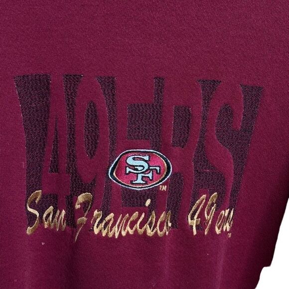 Vintage 90’s San Francisco 49ers Embroidered Crewneck Sweatshirt XXL - Picture 3 of 4